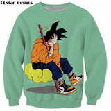 PLstar Cosmos 2019 New Fashion Sweatshirt Anime Dragon Ball Z Kid Goku and Master Roshi 3d Print Men Women Crewneck Pullover