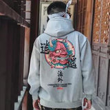 Fashion Men Cool Men Hip Hop Hoodies Japanese Casual Sweatshirts Streetwear Men Women Loose Pullover Harajuku Devil Hoodie Male