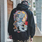 Fashion Men Cool Men Hip Hop Hoodies Japanese Casual Sweatshirts Streetwear Men Women Loose Pullover Harajuku Devil Hoodie Male