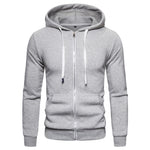 2019 New Autumn Winter Cotton Hoodied Mens Sweatshirts Solid Hoody Fleece Thick Hoodies Men Sportswear Zipper Sweatshirts Men